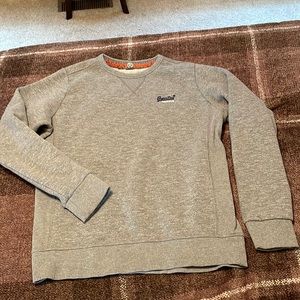 Superdry mens grey heathered sweatshirt (orange label)